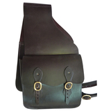 Saddle Trekking Horse Trail Riding Double Saddle Bag Leather Brown