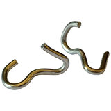 Horse Bridle Curb Chain Hooks - Pair - Stain/Steel 