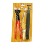 Farrier Tools Hoof Trim Shoeing Kit Hoof Nipper Rasp Knife 4 Pieces Horse Farm 