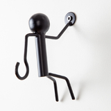 Climbing Man Metal Iron Wall Hooks 1 Key Hook Black