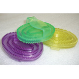 Rubber Massage Curry Comb Coat Shedding Horse Cattle Dogs Small