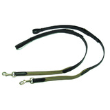 Leather Side Reins With Elastic+Clips Adjustable For Training+Lunging Horse