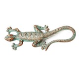Mr Gecko Cast Iron Gecko Lizard for Wall Tree Fence Bronze Figurine Statue