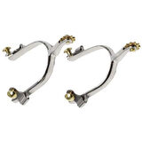 Zilco Western Spurs Stainless Steel Roping Brass Rowel 