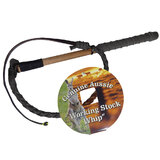 Genuine Aussie Working Stock Whip Mini 1' X 4 Plait Chromehide Novelty Or Kids