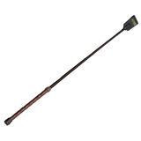Aintree Horse Riding Whip Crop Leather Grip Closed Flapper 65Cm Brown