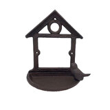 Mr Gecko Cast Iron  Bird Feeder House Hand Made Antique Rust