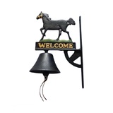 Mr Gecko Cast Iron Horse Welcome Bell Black Handcrafted Good Sound