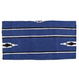 Navajo Saddle Blanket Cloth Blue/Black/Cream 81cm x 81cm / 32" x 32"