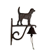 Mr Gecko Cast Iron Dog Door Bell Handcrafted Antique Rust Good Sound