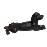 Mr Gecko Dachshund Dog Door Wedge Cast Iron Handcrafted Antique Black Door Stop 