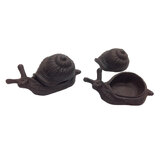 Mr Gecko Cast Iron Key Hider Snail Garden Ornament Hand Made Statue 