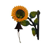 Mr Gecko Cast Iron Sunflower Bell Handcrafted Antique Rust Well Made Good Sound