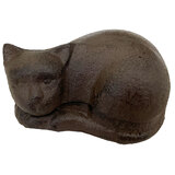 Mr Gecko Cast Iron Key Hider Cat Garden Ornament Handcrafted Antique Black