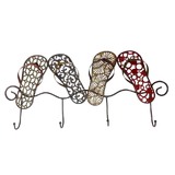 Thong Metal Wall 4 Hooks Handcrafted Great for Beach House