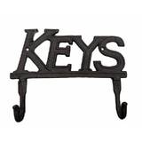 Keys 2 Hooks For Keys or Coats Handcrafted Antique Rust