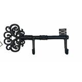 Key 2 Hooks For Keys or Coats Handcrafted Black