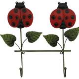 Lady Bug Bertie Beetle 2 Hooks For Keys or Coats Handcrafted Red