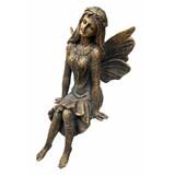 Sandy Fairy Handcrafted Polyresin Bronze Statue Figurine 30cmH