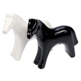 Horse Salt and Pepper Shakers Black and White Set of 2