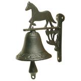 Cast Iron Horse Bell 19Cm Black Well Made Good Sound 