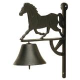 Cast Iron Horse Bell 34Cm Black Well Made Good Sound 