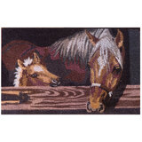 Coir Door Mat Farm Stables Horse "Mare And Foal" 
