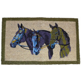 Coir Door Mat Farm Stables Horse "Horse Heads" 