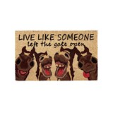Coir Door Mat Farm Stables Horse "Live Like Someone"