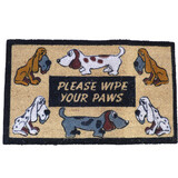 Coir Door Mat Dog Animal Lovers Gift Please Wipe Your Paws 