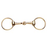 Key Ring - Loose Ring Eggbutt Snaffle Bit Gold Key Chain