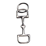 Key Ring - Dee Bit Horse Bit Silver Key Ring
