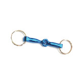 Key Ring - Horse Snaffle Bit Key Chain Blue