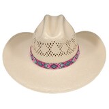Fort Worth Beaded Hat Band - Pink Aztec 1 in /25.4mm