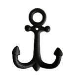 Mr Gecko Anchor Double Handcrafted Cast Iron Wall Hook Antique Black