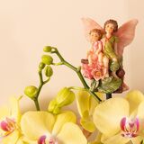 Garden Stake Topper Apple Blossom Fairies Handcrafted