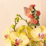 Garden Stake Topper Zinnia Fairy Handcrafted