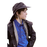Nullabor Oilskin Hat Stock Style Slouch Hat With Neck Flap Medium Or Large