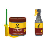 Effax Leather Balsam+Combi Cleaner Spray Pack FREE Brush holder Car Saddle Boots