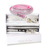 Diamonte Dog / Cat Lead Luxury Stylish Rhinestone Glitter BLACK / PINK / SILVER