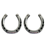 Horseshoe Chrome Emblems Auto Car Chrome Plated Adhesive Horse Pet PAIR 2