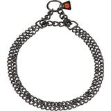 Sprenger Twin Row Martingale Collar Flat Polished Links - Black S/Steel 2.0 mm