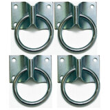 4 X Flush Mount Lashing Hitching Ring + Plate Horse Tie Up Livestock  