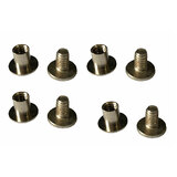 4 Sets Chicago Screw Set Male & Female 10Mm Nickel Plated 