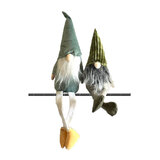 Pair Xmas Christmas Shelf/Bench Sitter Ornament Figurine