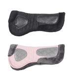 Zilco Fleece Gel Half Saddle Pad Numnah- Black Or Pink 