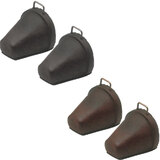 Leather Covered Childs Clogs Horse Riding Stirrups For Saddle Black Or Brown 