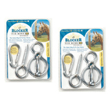 2 x Blocker Tie Ring Ii Chrome With Mag Lock Loc Horse Safety Cross Tie Up