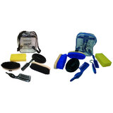 Showcraft Horse Pony Grooming Kit  8 Pieces With Carry Bag  Black Or Blue