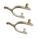 Western Camp Draft Roping Spur 5/8" With 3/4" Rowels Stainless Steel Mens/Ladies